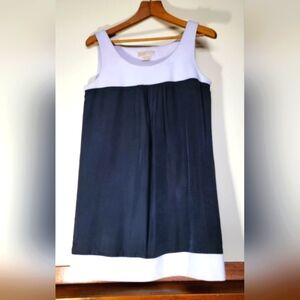 Michael Kors Women's Sleeveless Black Silk and White Dress Size M VGUC